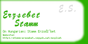 erzsebet stamm business card